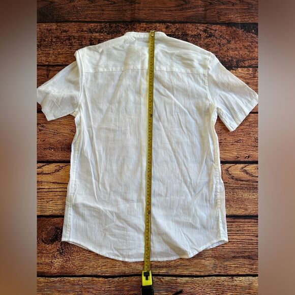 Zara stand collar flowy white button shirt. Size‎ Small - Picture 3 of 13